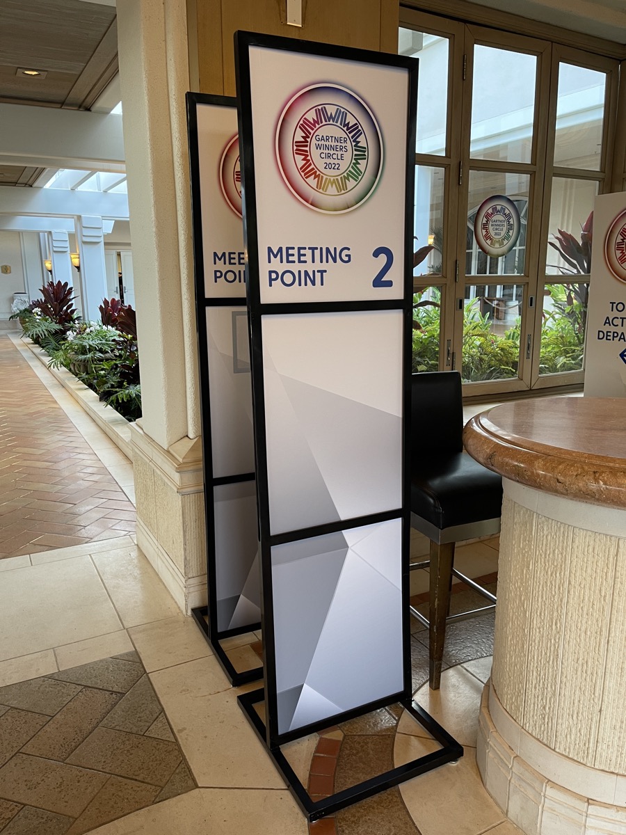 Tall 22x85 Sign Stands with (3) 22x28 Inserts